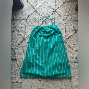 NWT Green/White Pinstripe Dress